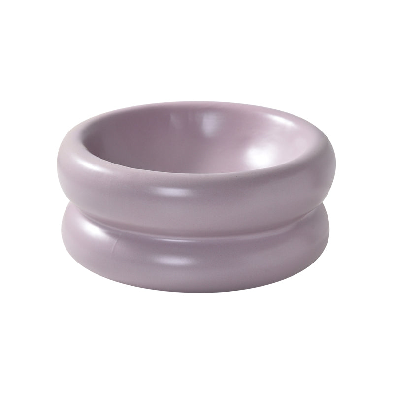 Pet Donut Ceramic Feeding Bowl (Available in 3 colours)