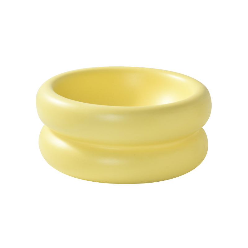 Pet Donut Ceramic Feeding Bowl (Available in 3 colours)