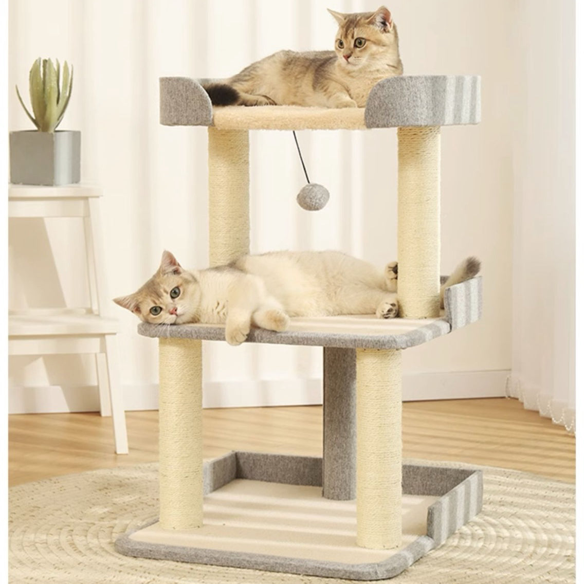 Cat Scratching Post Tower 3 Tier