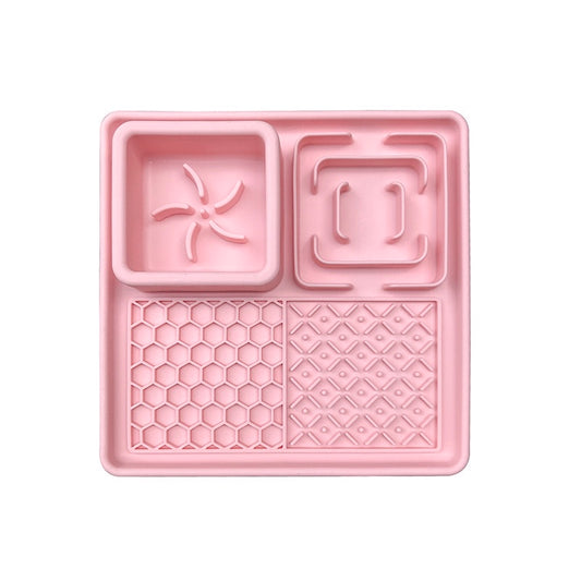 Dog 4-in-1 Square Silicone Slow Feeding Mat