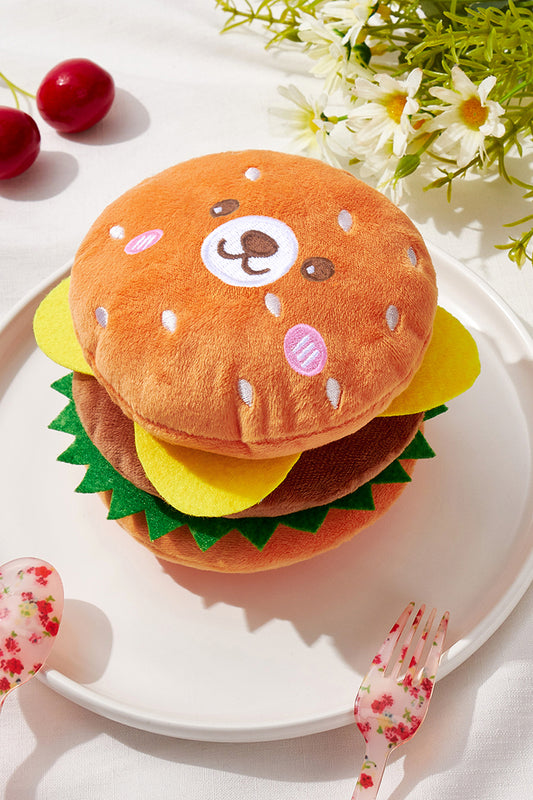 Dog Toy Plush Beary Hamburger