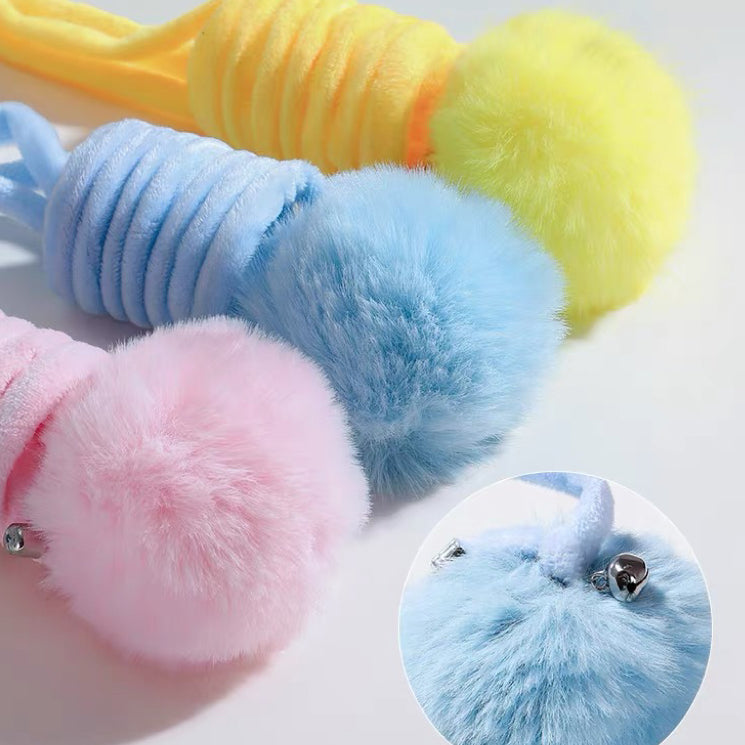 Fluffy Ball Spring Bouncing Toy