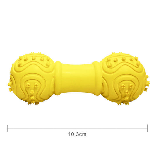 Dog Chewing Rubber Toy - Mini Dumbbell Toy for Puppy