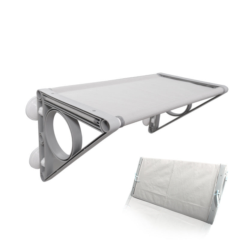 Cat Window Perch Canvas Hammock - Grey