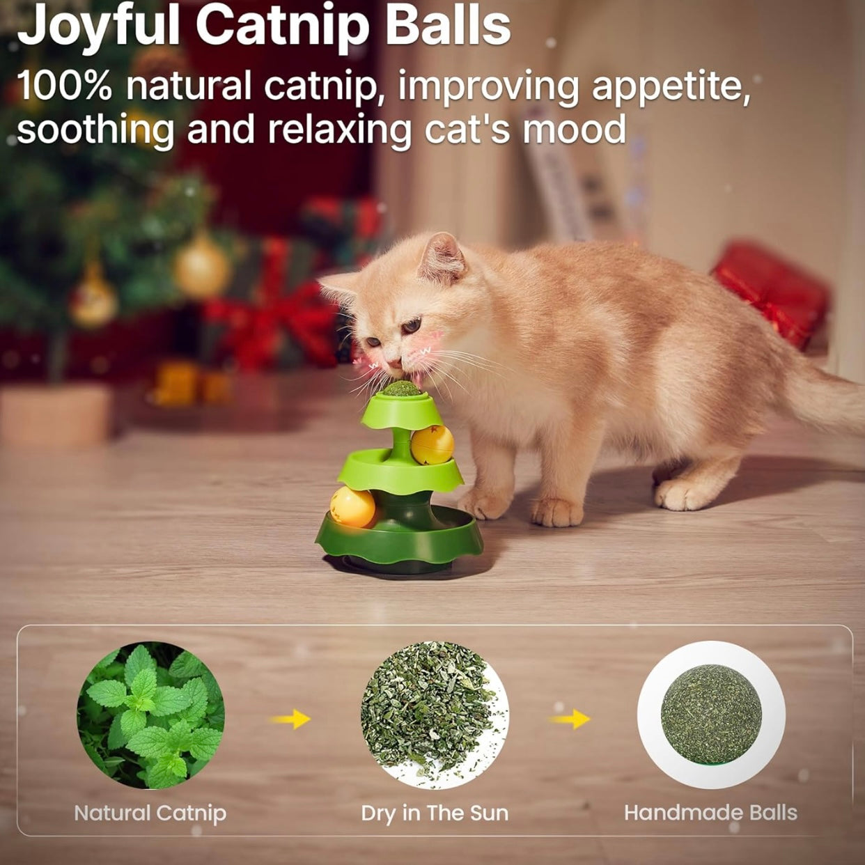 Cat Toy 3-Tier Christmas Tree