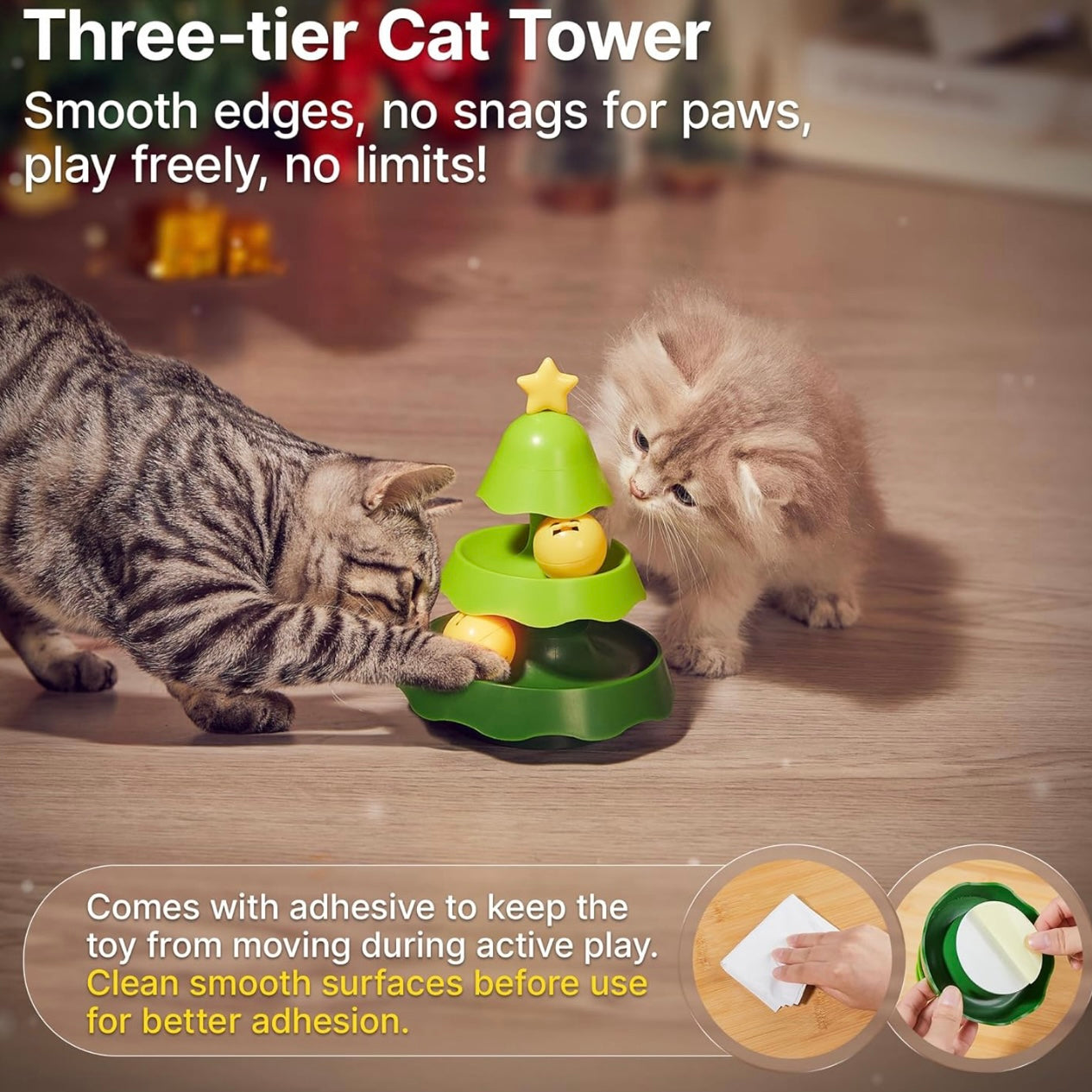 Cat Toy 3-Tier Christmas Tree