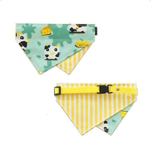 Cat Double Sided Revisable Bib - Cheese Milk Cow