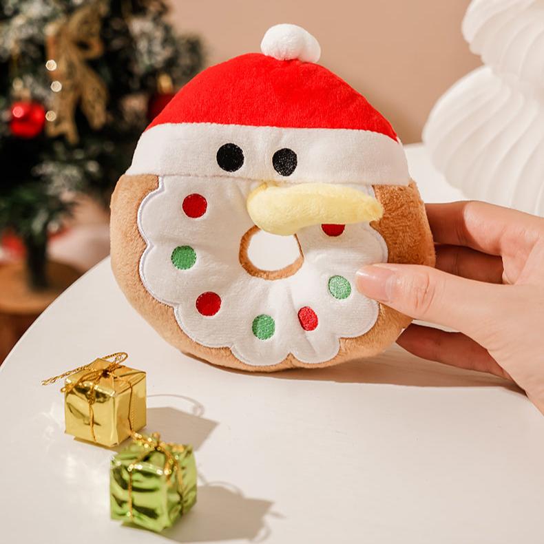 Dog Plush Toy - Christmas Donut “Santa”