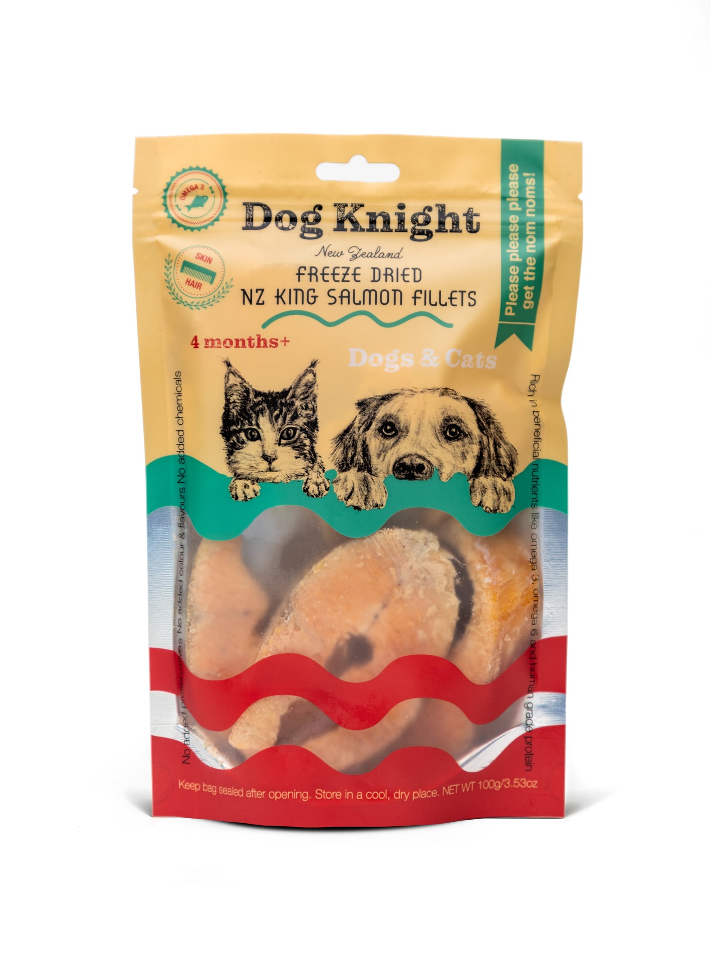 Dog Knight Freeze Dried King Salmon Fillets 100g