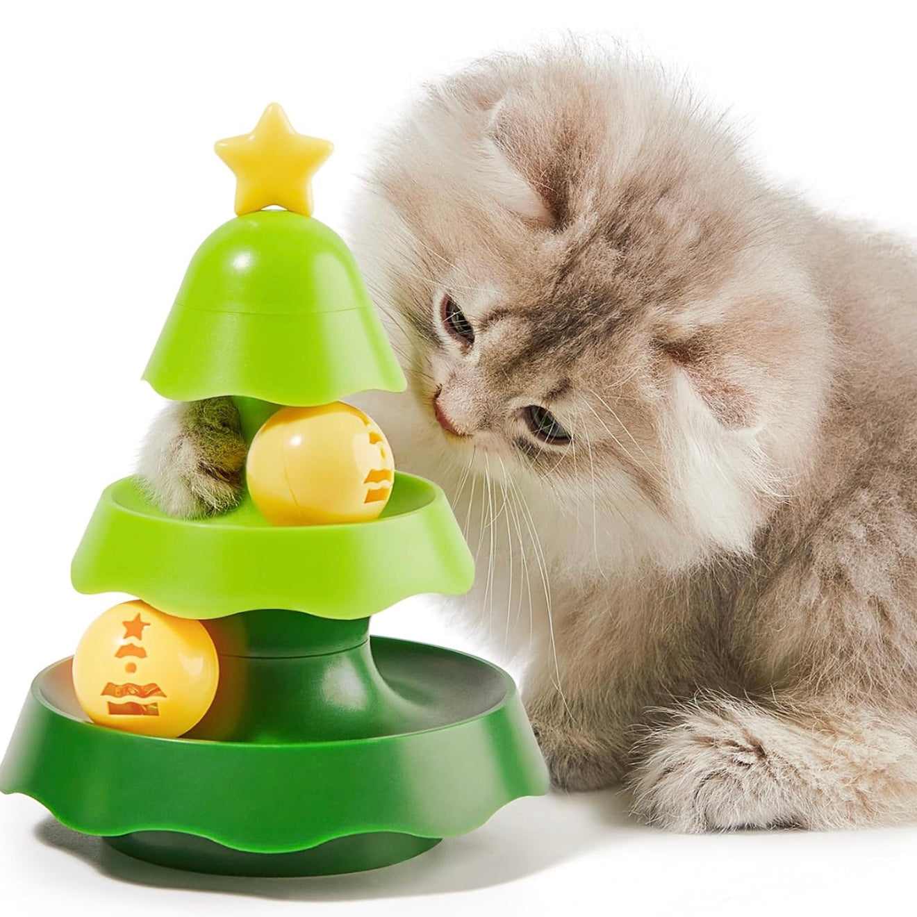 Cat Toy 3-Tier Christmas Tree