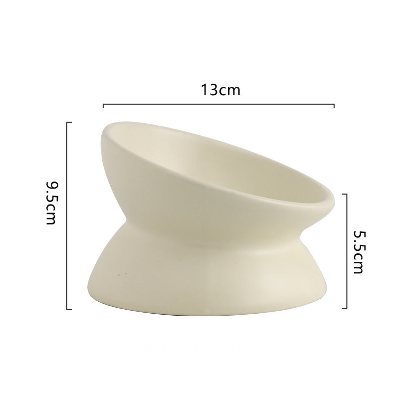 Elegant Ceramic Elevated Food Bowl (Available in 4 Colours)