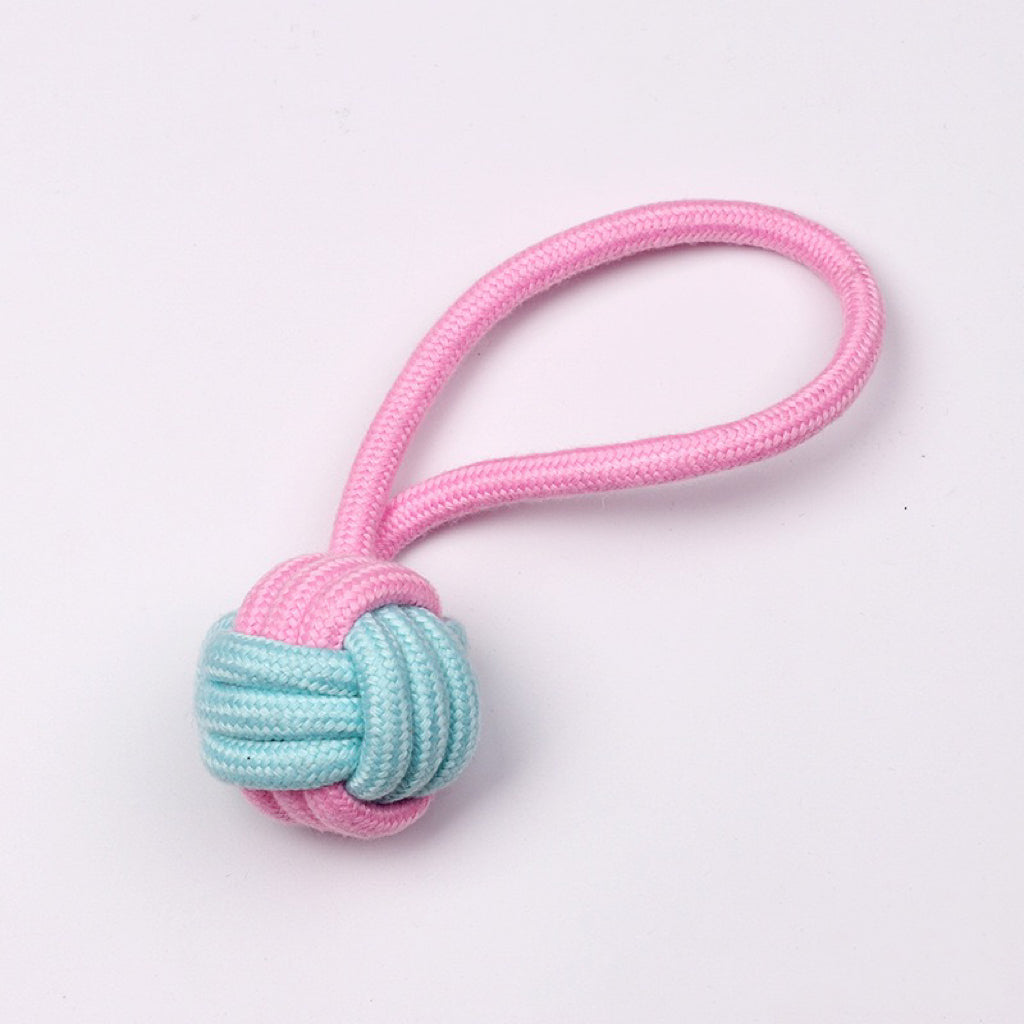 Dog Toy Rope Ball with loop - Small