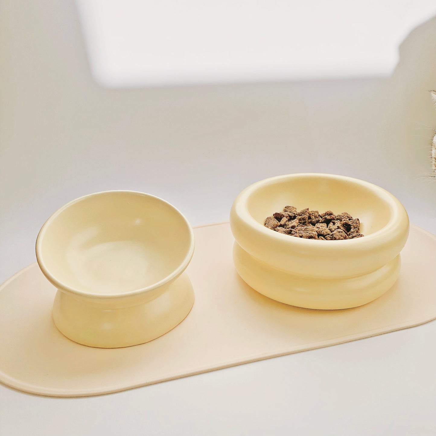 Elegant Ceramic Elevated Food Bowl (Available in 4 Colours)