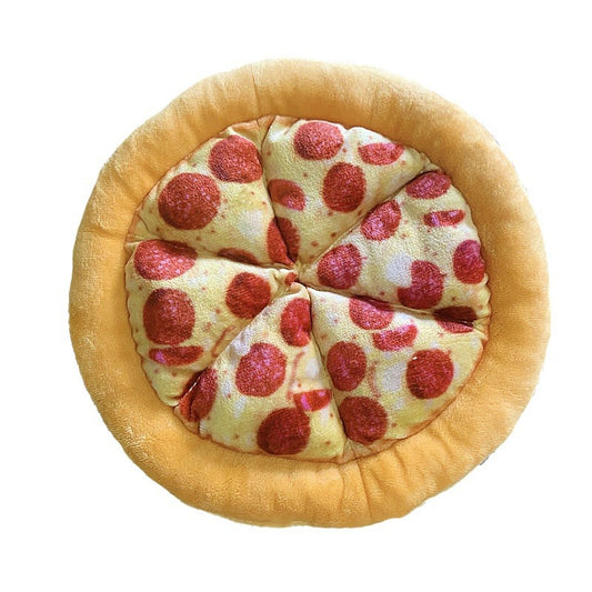 Dog Toy Plush Frisbee Pizza