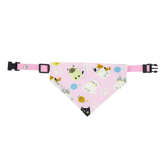 Cat Triangle Bib - Pink Kitten